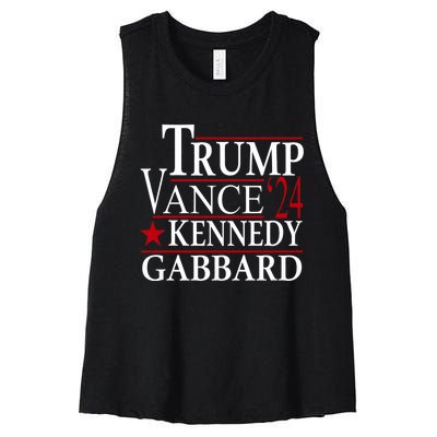 Trump Vance Kennedy Gabbard 2024 Election Women's Racerback Cropped Tank