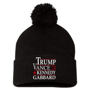 Trump Vance Kennedy Gabbard 2024 Election Pom Pom 12in Knit Beanie