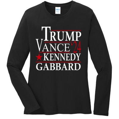 Trump Vance Kennedy Gabbard 2024 Election Ladies Long Sleeve Shirt