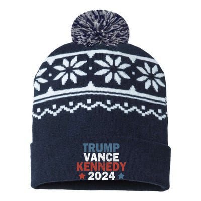 Trump Vance Kennedy President 2024 Election Republican USA-Made Snowflake Beanie