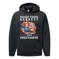 Trump Vance Kennedy Checkmate 2024 Election Republican Trump Gift Performance Fleece Hoodie