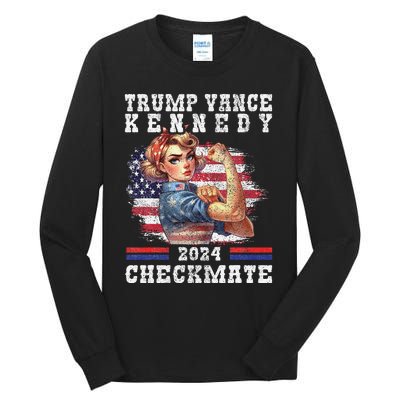 Trump Vance Kennedy Checkmate 2024 Election Republican Trump Gift Tall Long Sleeve T-Shirt