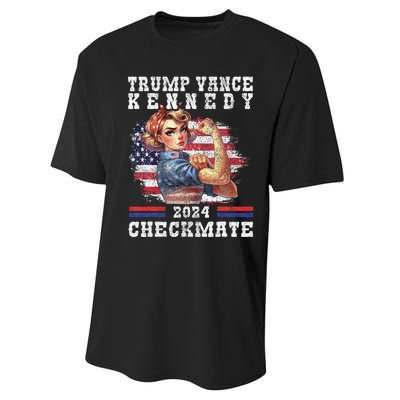 Trump Vance Kennedy Checkmate 2024 Election Republican Trump Gift Performance Sprint T-Shirt