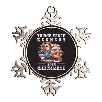 Trump Vance Kennedy Checkmate 2024 Election Republican Trump Gift Metallic Star Ornament