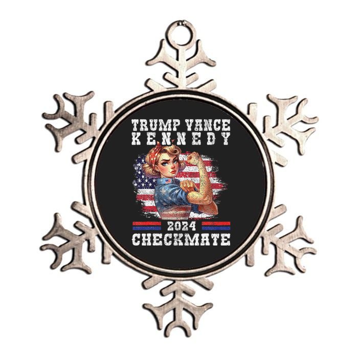 Trump Vance Kennedy Checkmate 2024 Election Republican Trump Gift Metallic Star Ornament