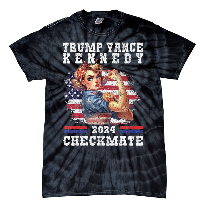 Trump Vance Kennedy Checkmate 2024 Election Republican Trump Gift Tie-Dye T-Shirt