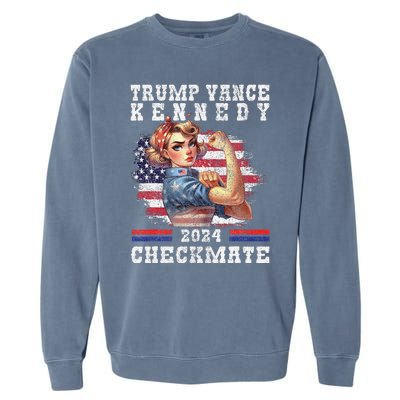 Trump Vance Kennedy Checkmate 2024 Election Republican Trump Gift Garment-Dyed Sweatshirt