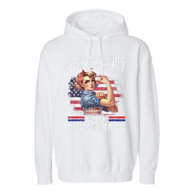 Trump Vance Kennedy Checkmate 2024 Election Republican Trump Gift Garment-Dyed Fleece Hoodie