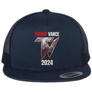 Trump Vance Lightning 47th Us President Election Jd Vance Us Flat Bill Trucker Hat