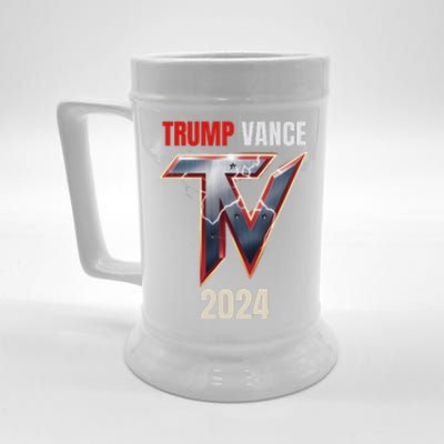 Trump Vance Lightning 47th Us President Election Jd Vance Us Beer Stein