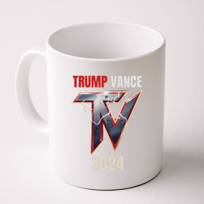 Trump Vance Lightning 47th Us President Election Jd Vance Us Coffee Mug