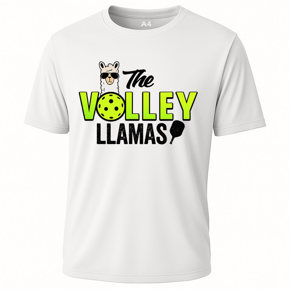 The Volley LLamas comic style llama pickle ball Cooling Performance Crew T-Shirt