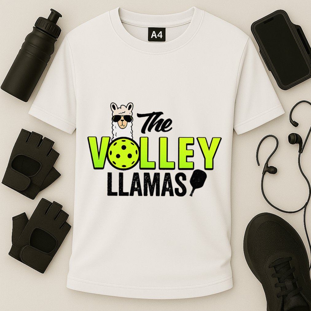 The Volley LLamas comic style llama pickle ball Cooling Performance Crew T-Shirt
