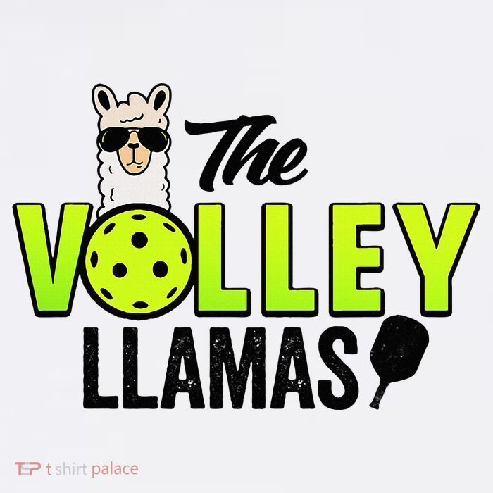 The Volley LLamas comic style llama pickle ball Tall T-Shirt