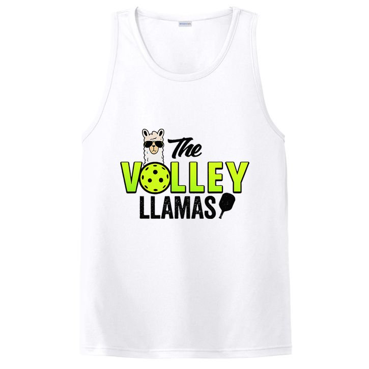 The Volley LLamas comic style llama pickle ball PosiCharge Competitor Tank