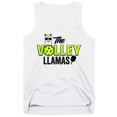 The Volley LLamas comic style llama pickle ball Tank Top
