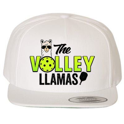 The Volley LLamas comic style llama pickle ball Wool Snapback Cap