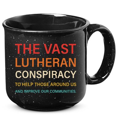 The Vast Lutheran Conspiracy To Help Those Around Us 15oz Campfire Ceramic Mug