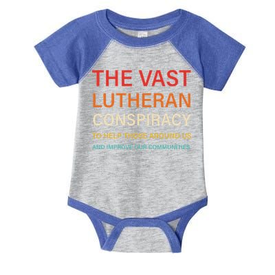 The Vast Lutheran Conspiracy To Help Those Around Us Infant Baby Jersey Bodysuit