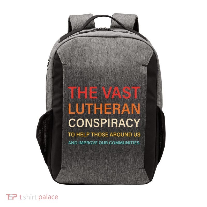 The Vast Lutheran Conspiracy To Help Those Around Us Vector Backpack
