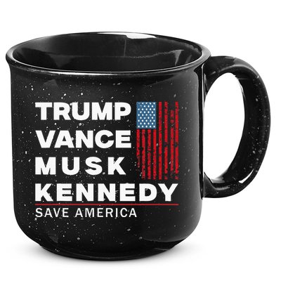 Trump Vance Musk Kennedy Save America 2024 15oz Campfire Ceramic Mug