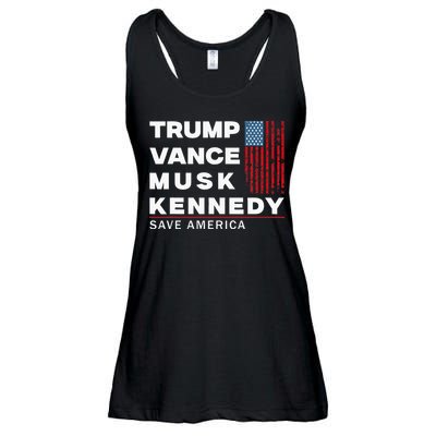 Trump Vance Musk Kennedy Save America 2024 Ladies Essential Flowy Tank