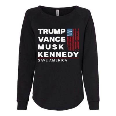 Trump Vance Musk Kennedy Save America 2024 Womens California Wash Sweatshirt