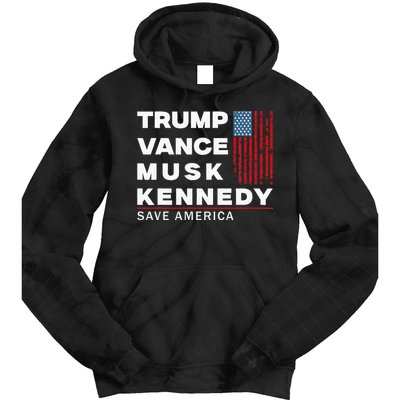 Trump Vance Musk Kennedy Save America 2024 Tie Dye Hoodie
