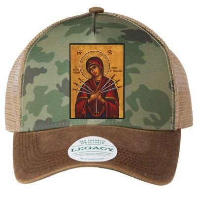 Theotokos Virgin Mary Eastern Orthodox Byzantine Art Church Legacy Tie Dye Trucker Hat