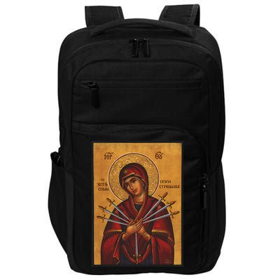 Theotokos Virgin Mary Eastern Orthodox Byzantine Art Church Impact Tech Backpack