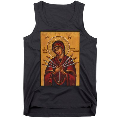 Theotokos Virgin Mary Eastern Orthodox Byzantine Art Church Tank Top
