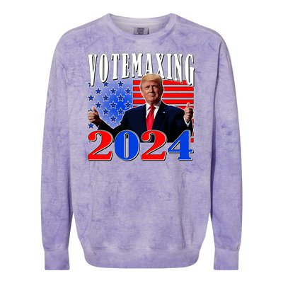 Trump Vote Maxing 2024 Election Colorblast Crewneck Sweatshirt