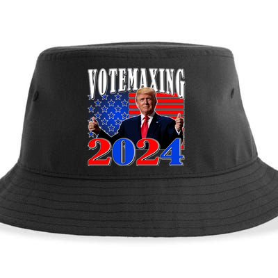 Trump Vote Maxing 2024 Election Sustainable Bucket Hat