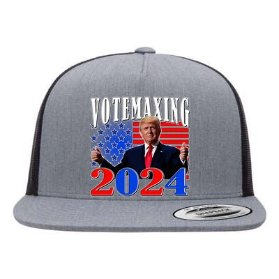 Trump Vote Maxing 2024 Election Flat Bill Trucker Hat