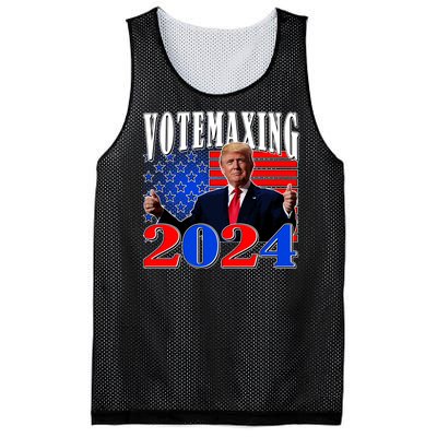 Trump Vote Maxing 2024 Election Mesh Reversible Basketball Jersey Tank