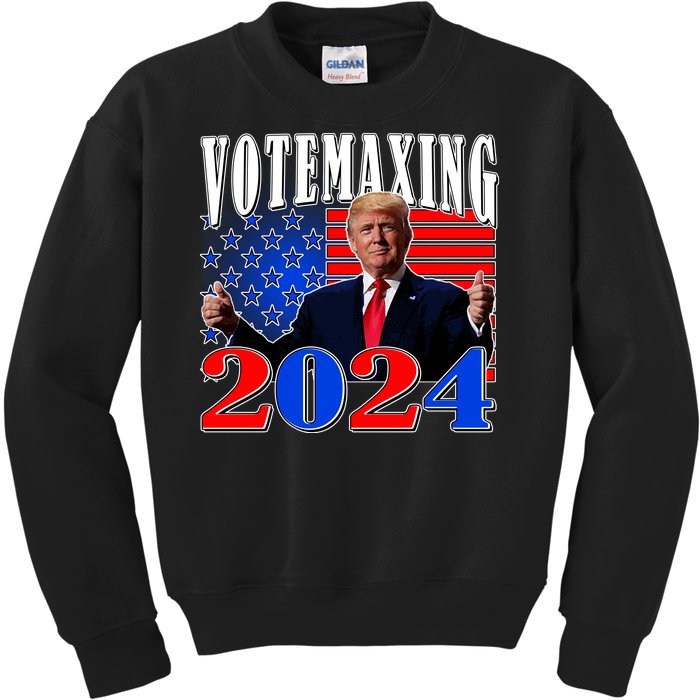 Trump Vote Maxing 2024 Election Kids Sweatshirt