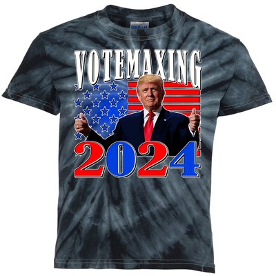 Trump Vote Maxing 2024 Election Kids Tie-Dye T-Shirt