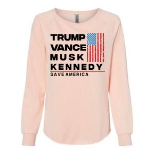 Trump Vance Musk Kennedy Gabbard 2024 Save America Womens California Wash Sweatshirt