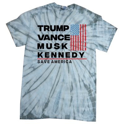 Trump Vance Musk Kennedy Gabbard 2024 Save America Tie-Dye T-Shirt