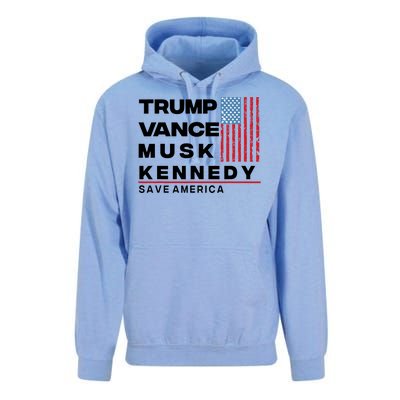 Trump Vance Musk Kennedy Gabbard 2024 Save America Unisex Surf Hoodie