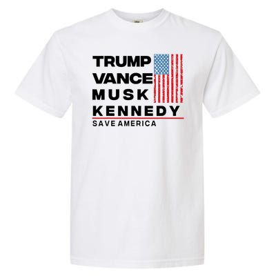 Trump Vance Musk Kennedy Gabbard 2024 Save America Garment-Dyed Heavyweight T-Shirt