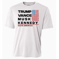 Trump Vance Musk Kennedy Gabbard 2024 Save America Cooling Performance Crew T-Shirt