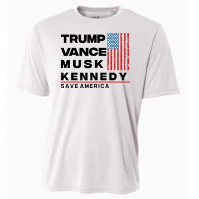 Trump Vance Musk Kennedy Gabbard 2024 Save America Cooling Performance Crew T-Shirt