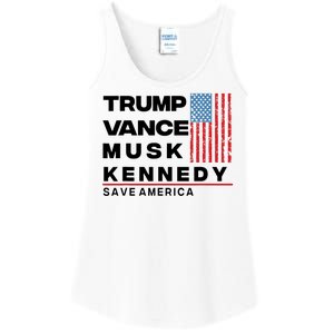 Trump Vance Musk Kennedy Gabbard 2024 Save America Ladies Essential Tank