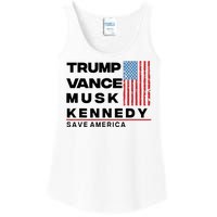 Trump Vance Musk Kennedy Gabbard 2024 Save America Ladies Essential Tank