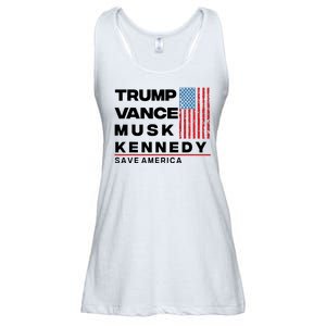 Trump Vance Musk Kennedy Gabbard 2024 Save America Ladies Essential Flowy Tank