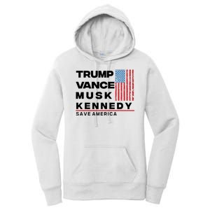 Trump Vance Musk Kennedy Gabbard 2024 Save America Women's Pullover Hoodie