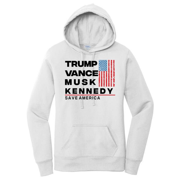 Trump Vance Musk Kennedy Gabbard 2024 Save America Women's Pullover Hoodie