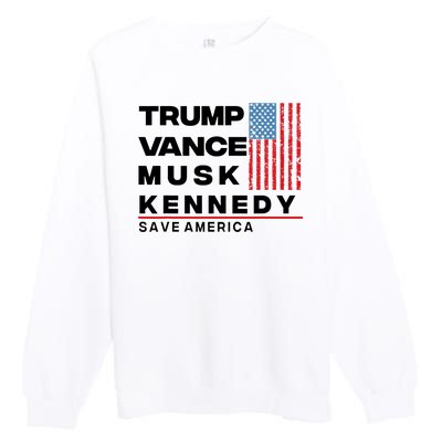 Trump Vance Musk Kennedy Gabbard 2024 Save America Premium Crewneck Sweatshirt