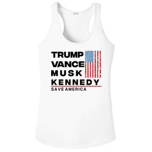 Trump Vance Musk Kennedy Gabbard 2024 Save America Ladies PosiCharge Competitor Racerback Tank